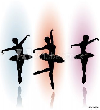 Vector Illustration of  dancing  ballerinas - 900868452