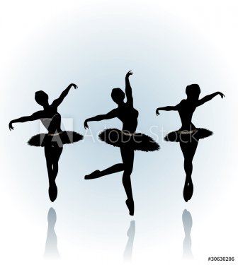 Vector Illustration of  dancing  ballerinas - 900868458