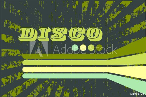 Vector illustration of retro grunge disco lines with rays - 900485258