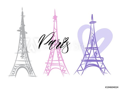 Vector of a Paris Eiffel Tower - 901151293