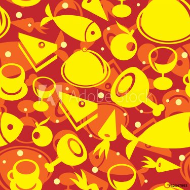 vector seamless pattern with food - 900461596