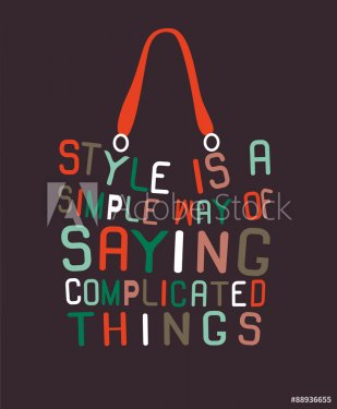 Vector_Woman bag made from quotes - 901145961