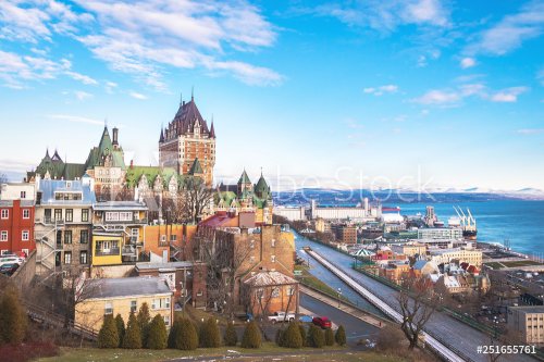 View of Quebec City skyline with Chateau Frontenac - Quebec City, Quebec, Canada - 901154556