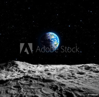 Views of Earth from the moon surface - 901149535