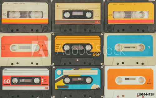 Vintage audio compact cassettes