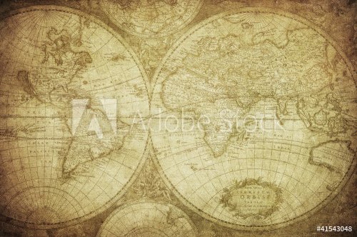 vintage map of the world 1675 - 900463902