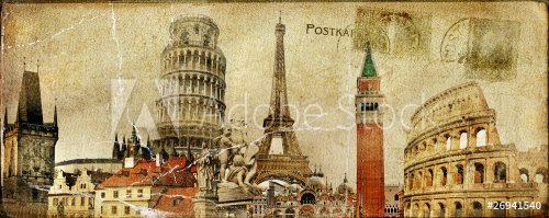 vintage postal card - ruropean holidays - 900108406