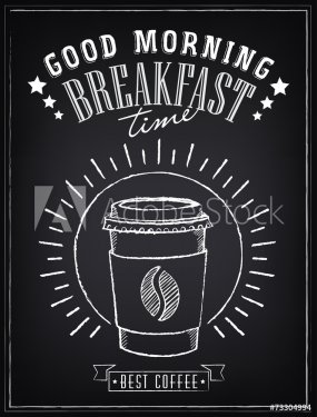 Vintage Poster. Breakfast. Coffee to go - 901148475
