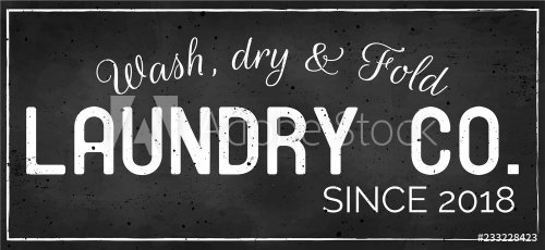 Vintage, retro Laundry Room sign for stylish home design vector - 901154407