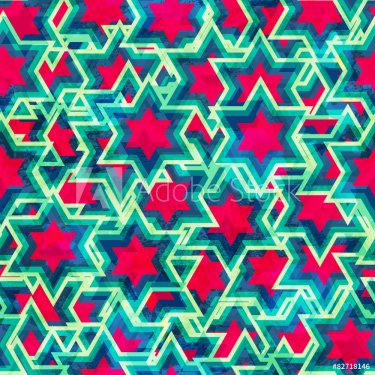 vintage star seamless pattern - 901144740