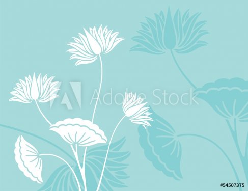 water lilies, wedding card design, India - 901140868