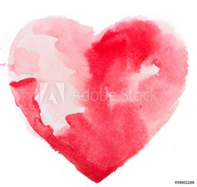 watercolor heart. Concept - love, relationship, art, painting - 901153432