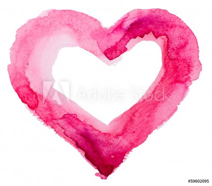 watercolor heart. Concept - love, relationship, art, painting - 901153434
