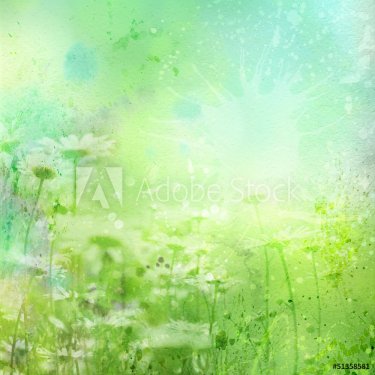 Watercolor summer background - 901140400