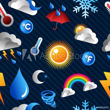 Weather icon pattern background