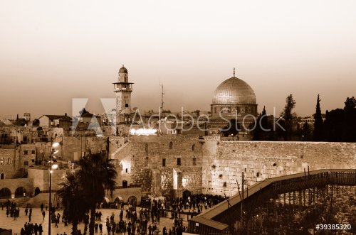 Western Wall and Dome of the Rock - 900400798