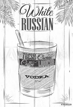 White russian cocktail - 901143876