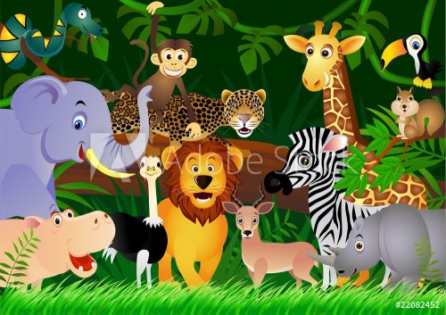 Wild animal cartoon - 900459079