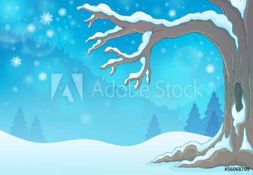 Winter tree theme image 3 - 901143136