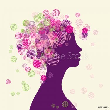 Woman face silhouette for your design - 900459287
