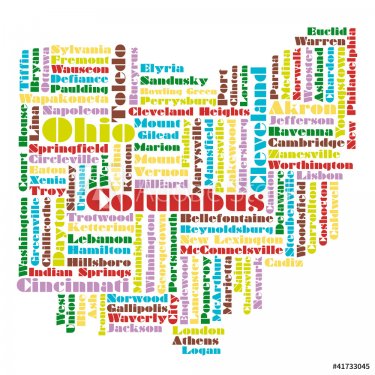 word cloud map of Ohio state