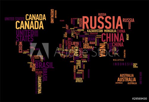 World map: countries of wordcloud - 900463900