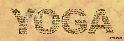 Yoga Wordcloud Grunge - 901146704