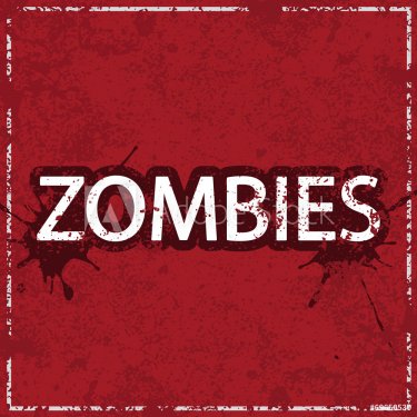 zombie grunge red background, vector illustration