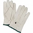 ZENITE - SM590 - Standard Quality Grain Cowhide Ropers Glove - Blanc - Large - Price per pair