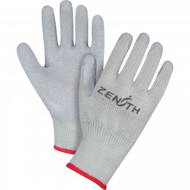 Zenith - SAN434 - Gants à doublure molletonnée et à paume enduite de latex de caoutchouc naturel - Gris - XX-Large - Prix par paire