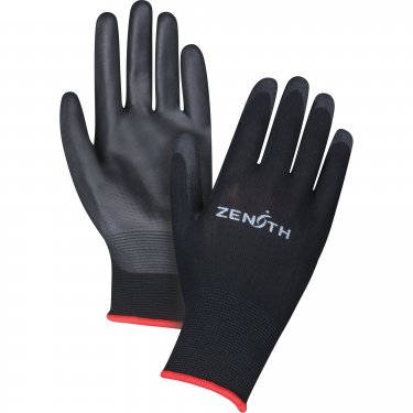 Zenith - SAX694 - Lightweight Palm Coated Gloves - Black - X-Small - Price per pair