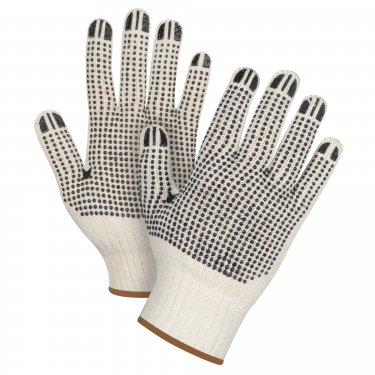 ZENITH - SEE945 - Dotted Gloves - White - Large - Price per pair