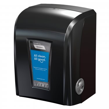 Cascades Pro Tandem™ - C228 - Hand Towel Hybrid Dispenser - 12.3 x 9.3 x 16.4 - Black - Unit Price