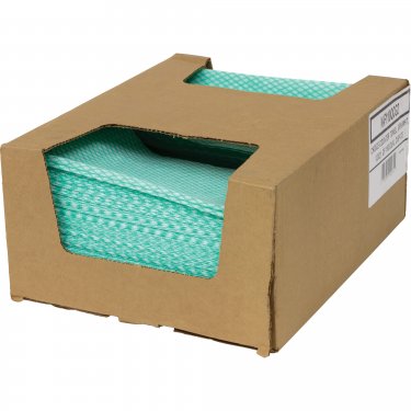 Hospeco - N-F110QCG2 - SaniWorks® Choice Counter Cloths - 12 x 21 - Green and White - Price per box of 150