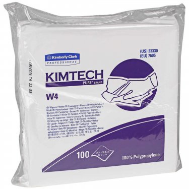 Kimberly-Clark - 33330 - Serviettes à sec Pure W4 de Kimtech(MC) - Prix par paquet de 100 serviettes