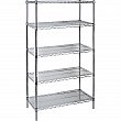Kleton - RL460 - Étagères robustes en treillis chromaté - 5 tablettes - 60 x 24 x 86 - Prix unitaire