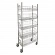 Kleton - RN614 - Chariots à paniers-tablettes en treillis métallique - 5 tablettes - 48 x 24 x 80 - Prix unitaire