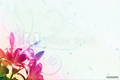 abstract colorful flower design - 901137723