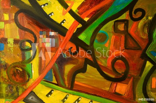 Abstract oil painting - 900899283