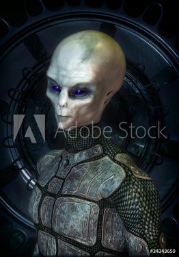alien grey in uniform