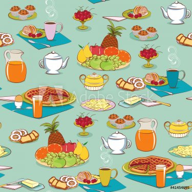 Background with food for breakfast
