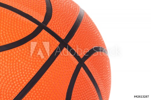 Basketball closeup isolated on white - 900452892