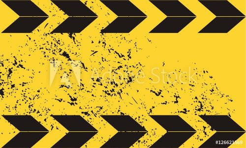 Black yellow road sign rectangular background Diagonal stripes Texture grunge... - 901148698