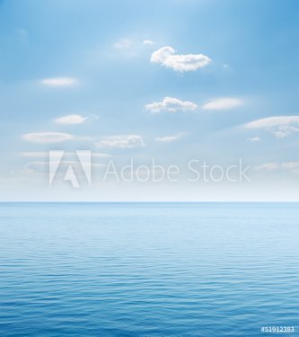 blue sea and cloudy sky over it - 901141117