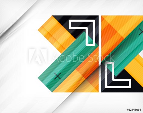 Business geometric shapes abstract poster - 901146918