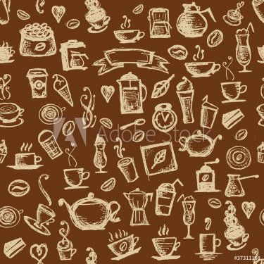 Coffee time, seamless background for your design