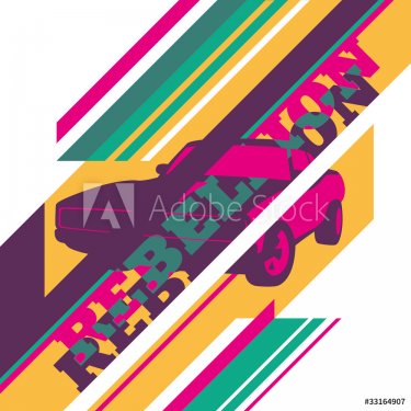 Colorful background in retro style. - 901142261