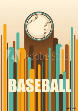 Colorful baseball poster. - 901142265