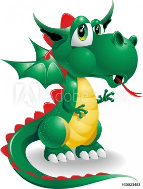 Drago Cartoon-Dragon Cartoon-Vector - 900462653