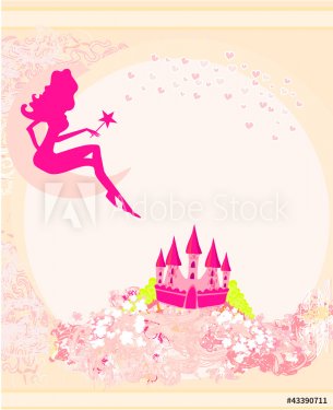 fairy flying above castle - 900485137